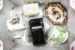 A mixed collection of items to include Masons Mandalay patterned pin dish. Masons Novelty Taxi Theme