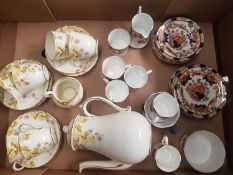 Coffee ware items to include plant tuscan part coffee set, royal albion pattern coffeeware items (