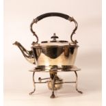 Walker & Hall Silver Plated Spirit Kettle & Burner, height on stand 26cm