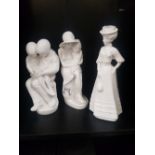 Three Spode Figurines Story time, Lily by Pauline Shone & Similar unnamed Spode Figure