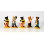 Beswick Cat Chorus Figures Trad Jazz Tom CC5, Calypso Kitten CC2 x 2, One CoolCat CC3, Feline