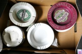 A collection of Wade Advertising Pub Ashtrays .These items were removed from the archives of the