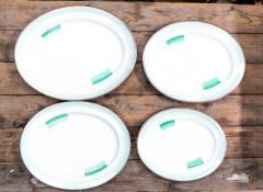 Four Shelley oval platters pattern 12207. sizes 41.5cm, 2 x 36.5cm and 31cm