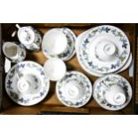 Royal Doulton Burgundy patterned tea set