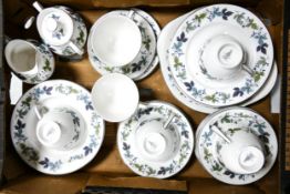 Royal Doulton Burgundy patterned tea set