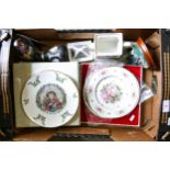 A mixed collection of items to include Wedgwood black bud vase, Wade teapot, boxed Royal Doulton