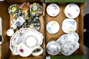 A mixed collection of items to include Royal Grafton, Royal Albert floral decorated plates &