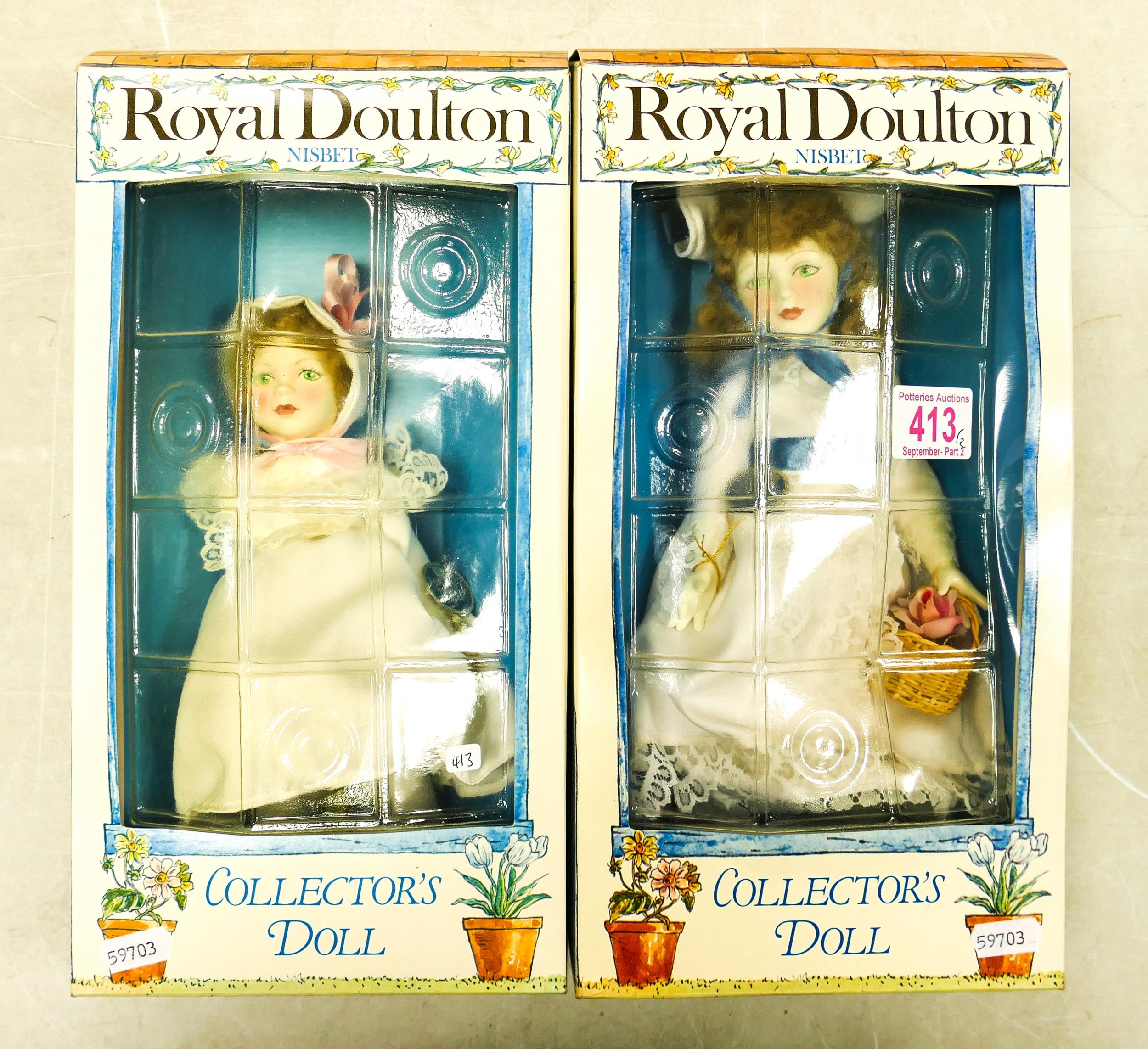 Two Boxed Royal Doulton Nisbet Collectors Dolls(2)