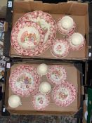 A collection of Royal Doulton Pomeroy patterned tea & dinnerware (2 trays)