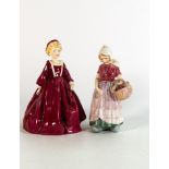 Royal Doulton figure Annette HN1550 together with Royal Worcester figure Garndmother's Dress 3081 (