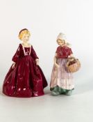 Royal Doulton figure Annette HN1550 together with Royal Worcester figure Garndmother's Dress 3081 (