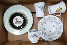 A collection of Shelley to include plates, side plates, tankards, soup bowl pub jug etc (14 pieces)