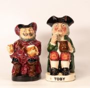Royal Doulton Large Toby Jug Toby Ale & Falstaff(2)