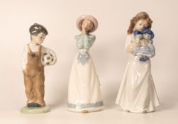 Three Lladro figures of Children , tallest 20cm(3)