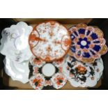 A collection of Wileman & Co bread & butter plates x 8 in various patterns