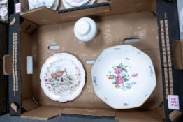 A mixed collection of items to include Crown Derby 'Derby Days' patterned octagonal bowl, Wedgwood