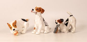 Royal Doulton Small terrier figures Hn1159 & Hn1097 together with damaged similar item
