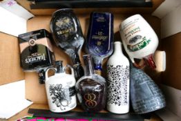 Wade Whisky & Spirt Decanters including Teachers, Lockes , Kracken etc .These items were removed