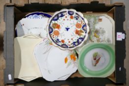 A collection of Shelley bread & butter plates x 5 together with various patterned plates (10)