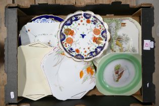 A collection of Shelley bread & butter plates x 5 together with various patterned plates (10)