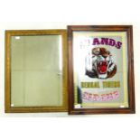 Bengal tigers circus adverting mirror together with a similar wll mirror. Size of largest 63cm x