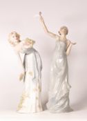 Royal Doulton Large Reflections figure Summers Darling Hn3091 & Dominique Hn3054(2nds)