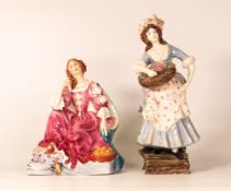 Peggy Davies Ladies of the Stage Figure Nell Gwyn together with similar Alton China Figure,