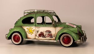 Modern Tin Plate Model of a VW Beetle, length 31cm