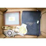 A mixed collection of items to include Edwardian Autograph album, Royal Automobile Association car