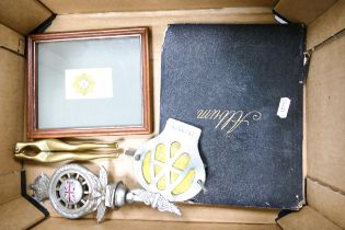 A mixed collection of items to include Edwardian Autograph album, Royal Automobile Association car