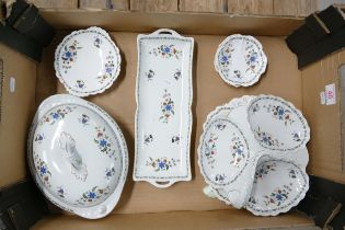 A collection of Shelley Chelsea pattern , 11280 to include lidded hot bacon dish, sandwich plate,