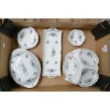 A collection of Shelley Chelsea pattern , 11280 to include lidded hot bacon dish, sandwich plate,
