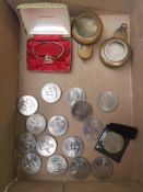A mixed collection of vintage commemorative Coins to include Elizabeth and Phillip dating from 1940s