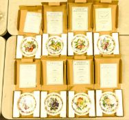 A collection of Boxed Royal Worcester Decorative Orchard Fruits Theme Wall Plates (8)