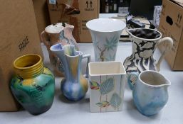A mixed collection of items to include Beswick & Similar vases & jugs, tallest 26cm(7)