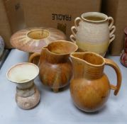 A mixed collection of items to include Beswick, Trentham Art Ware & Similar Vases & Jugs, tallest