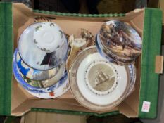 A mixed collection of items to include Wedgwood American Clipper Ship Plates, Wedgwood Country