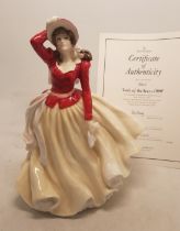 Limited edition Royal Doulton figure of the year 1999 Alice HN4003, with certificate.