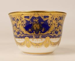 De Lamerie Fine Bone China Set of 7 Crested pattern Arabic Tea Cups, diameter 5.7cm