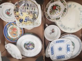 A Mixed Collection of Ceramic Items to Include Small Portmerion Chamber Pot, Decorative Wall Plates,