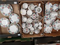 Large collection of Booths FloraDora dinner and tea set- 3 Trays