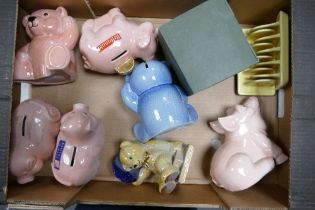 A collection of Wade Items removed from Wade Archives to include novelty moneyboxes, harrods