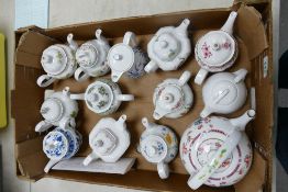 A collection of Seltman Weidon collectors floral decorated teapots including Cornelia, Regina,