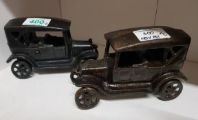 Two Cast Iron Early 20th Century Style Cars (2)