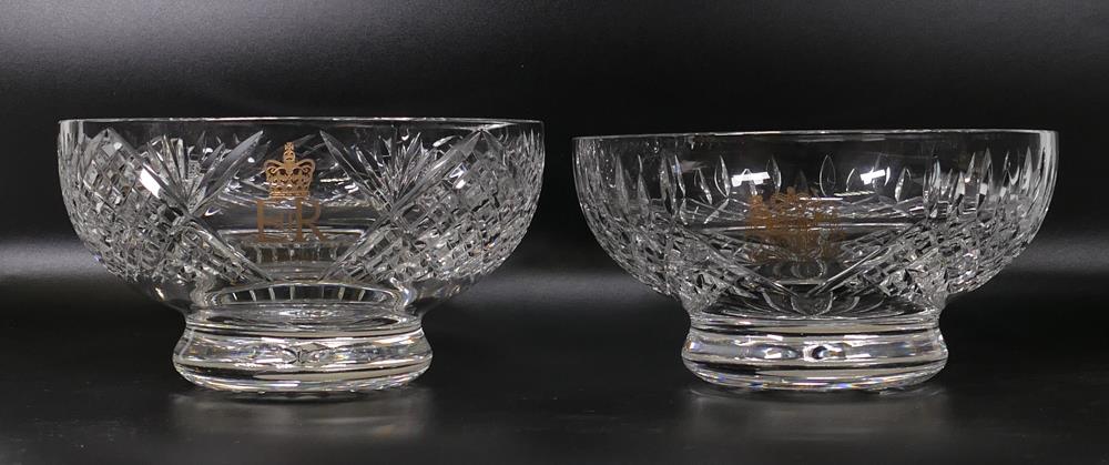 Two Royal Brierley Glass Diamond Jubilee Coaching Bowls (2) - Image 2 of 2