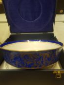 Cased Spode fruit bowl presented to a loyal spode employee in 1979