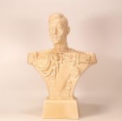 Beswick cream gloss bust of Edward VIII, by Felix Weiss 1937, height 37cm