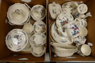 A large collection of Wedgwood Pot-Pouri patterned Tea & Dinnerware( 2 large boxes)
