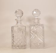 Two Crystal / cut glass decanters (2)