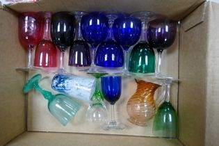 A Mixed Collection of Coloured Glasses